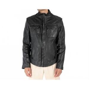NEW MAURITIUS cove-3 rf leather jacket in vintage black